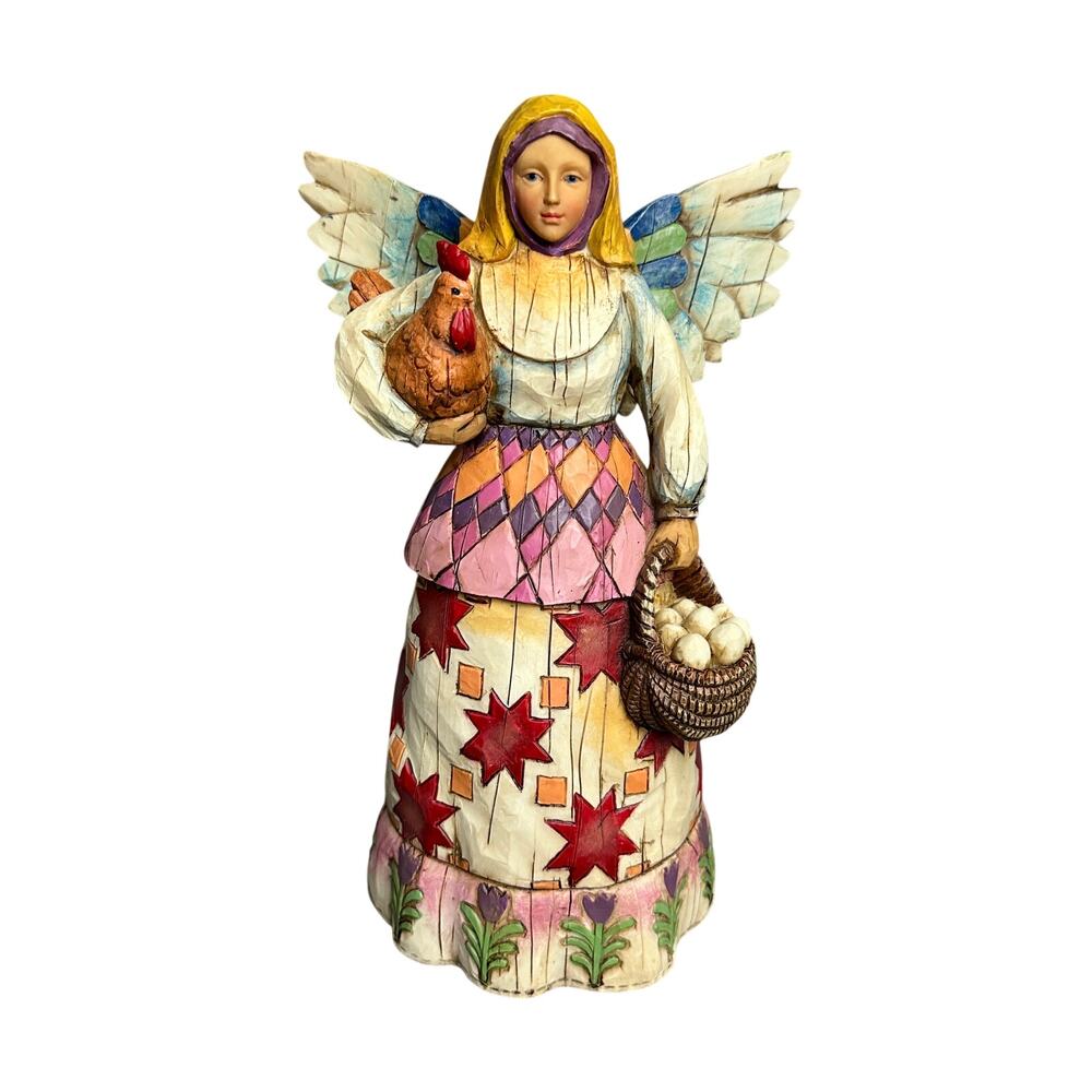 Vintage Heartwood Creek Angel of Faithfulness Jim Shore Christian Americana 8”
